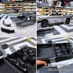 1:25 RAM 2500 5th Gen 2019 Resin Model Kit Clear Parts Rubber Tires and Decals