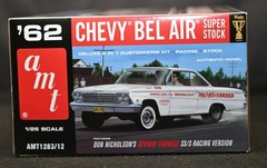 AMT 1962 Chevy Bel Air SS 409 Don Nicholson 1:25 Model Kit Sealed Bags #1135
