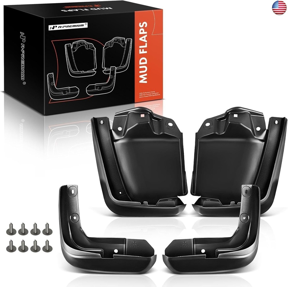 A-Premium Set of 4PCS Mud Flaps Splash Guards Mudguards Mudflaps with Hardware