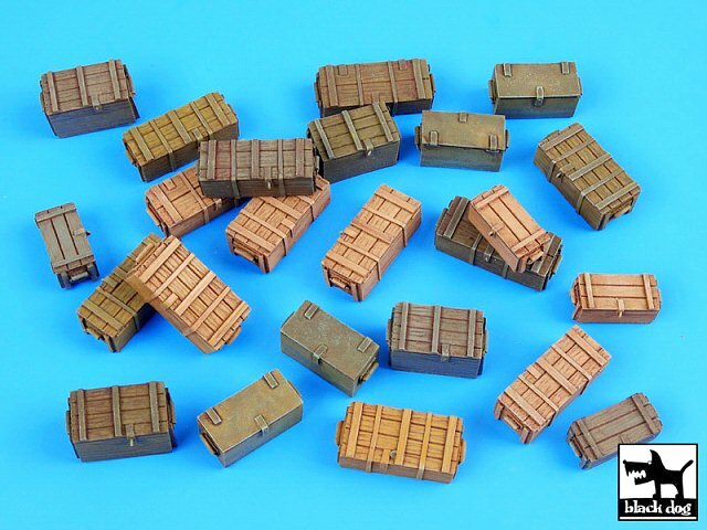 Black Dog 1/35 Universal Ammo Boxes & Ammunition Crates (6 types, 4 each) T35040