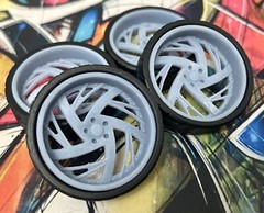 Resin 1/24 Scale 26-Inch Artis Southside Model Car Wheels And Tires, 1/25, Donk