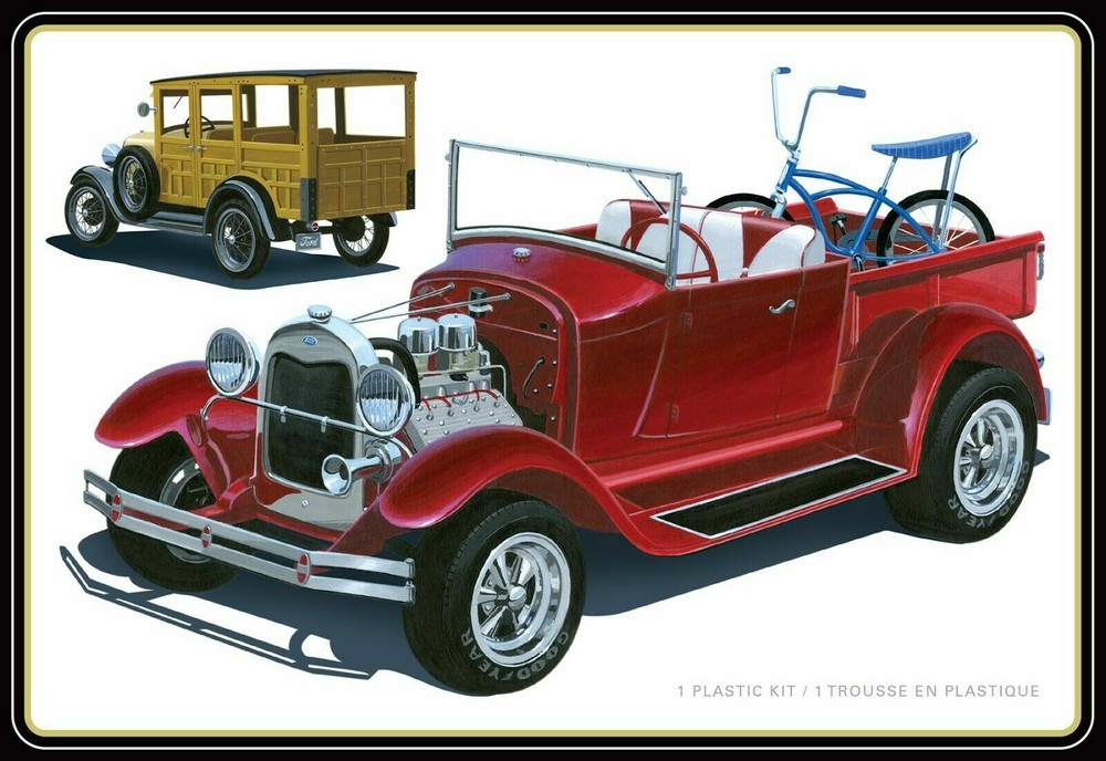 AMT 1929 Ford Woody Pickup 4 in1 1:25 Scale Model Car KIT#1269~NEW in BOX