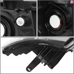 DNA Motoring HL-OH-CSIL07-BK-CL1 Pair of Black Housing Headlights Compatible