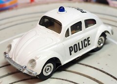 Faller Ams 4876 – VW Käfer Polizei With Flashing Light, 60er Years Toy #EBS1211