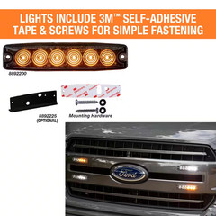5 In. LED Emergency Warning Flash Strobe Light Amber/Clear