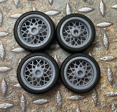 1/24 Scale: 21/20 inch Pontiac Bandit Snowflake Wheels/tires for Model Car.Resin