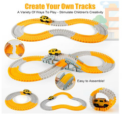 City Truck Create A Road 260 PCS Construction Race Tracks Toys STEM Engineering