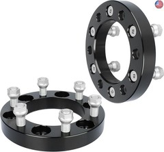 BRTEC 1in 6×5.5 Wheel Spacers, 2pcs 6×139.7 M14x1.5 Studs 108mm Center Bore