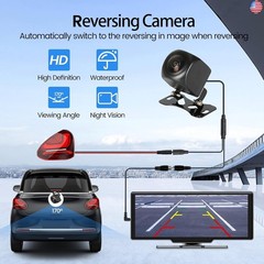 Wireless Carplay Screen for Car, 10.26″ HD Car Stereo Touch Screen with Android