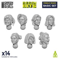 Female Heads Basic Set – Resin 40K Sigmar Decor Modelling Wargames