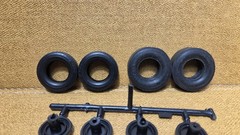 1969 Dodge Charger Turbo Thrust Wheels, Tires & Slicks MPC 1:25 Model PARTS