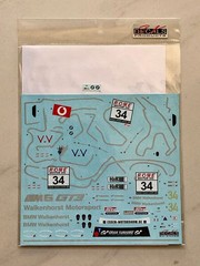 S.K.Decals 1/24 M6 GT3 VLN 18 Team Walkenhorst #34 Decal