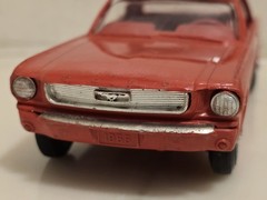 Vintage 1966 Ford Mustang Dealer Promo Model Car Red Plastic 4 Screws Some Flaws