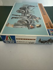 Italeri No.313 1/35 Schwimmwagen with 3 figures one on a bicycle. Model Kit.