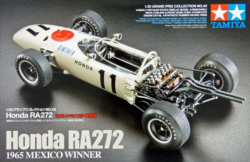 Tamiya JAPAN 20043 HONDA RA272 1965 Mexican GP winner 1/20 Scale Model Kit
