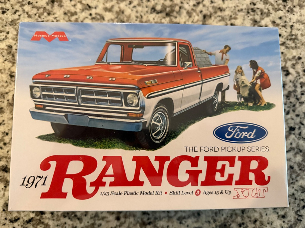 1971 FORD F-150 RANGER XLT NEW FACTORY SEALED MODEL CAR KIT #1208 MOEBIUS MODELS