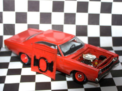 PRO BUILT AMT 1/25 HEMI ORANGE 1968 426 HEMI ROAD RUNNER STREET RACER-DETAILED!!