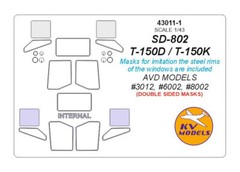 1/43 SD-802 / T-150D / T-150K Masks for AVD #3012, #6002, #8002 (Double sided)