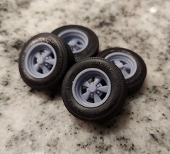 1/24 1/25 Scale Cragar Wheels/Tires Resin Set Muscle Cars