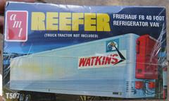2 VTG AMT 1/25 Model Reefer Fruehauf Haulaway Semi-Trailer # T507 T523 NOS LOT