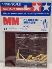 Tamiya 1/35 WWII German Tank Pz.Kpfw IV Brass AMMO 75mm 35182 Diorama Accessory