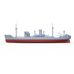 ALL SCALE SSMODEL 723S Military Model Kit German Goldenfels Cargo Ship FULL HULL