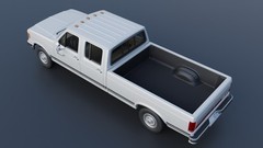 1/25 1987 Ford F-350 Crew Cab Truck Resin Model Kit with Engine, Tires & Clears