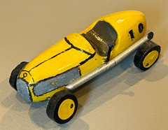 Vintage Custom Built Wood Midget Racer Model Indy 500 Marx Slush Race Stock Car