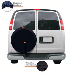 Over Drive Universal Fit Spare Tire RV Cover, Wheels 26 In. – 28 In. Diameter, B