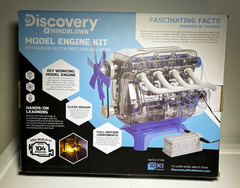 Discovery Mindblown Model Engine Building Kit DIY 4-Cylinder Combustion 104 pcs