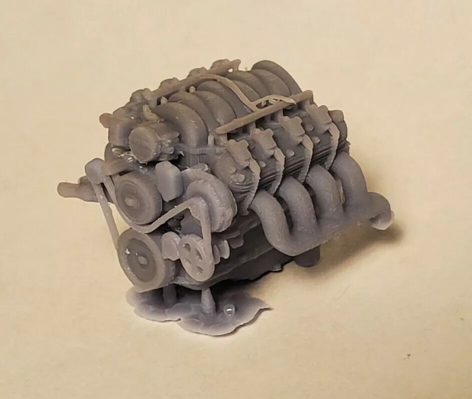 1/24 1/25 Scale LS Engine W/ Accesory Belt For Model Car LS Swap
