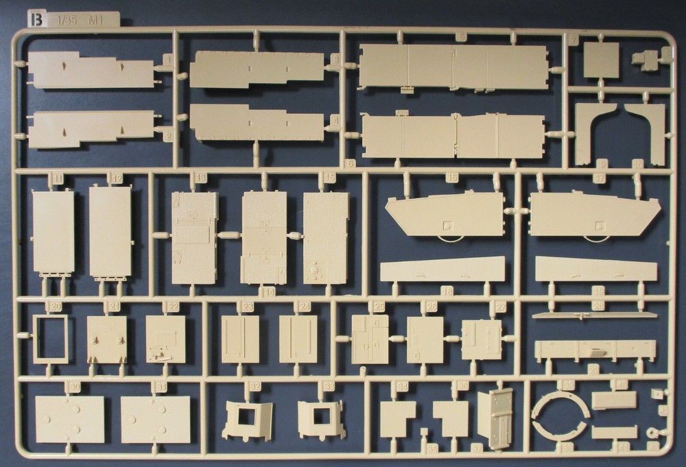 Rye Field Models 1/35th Scale M1A2 Sep Tusk – Parts Tree B from Kit No. 5026