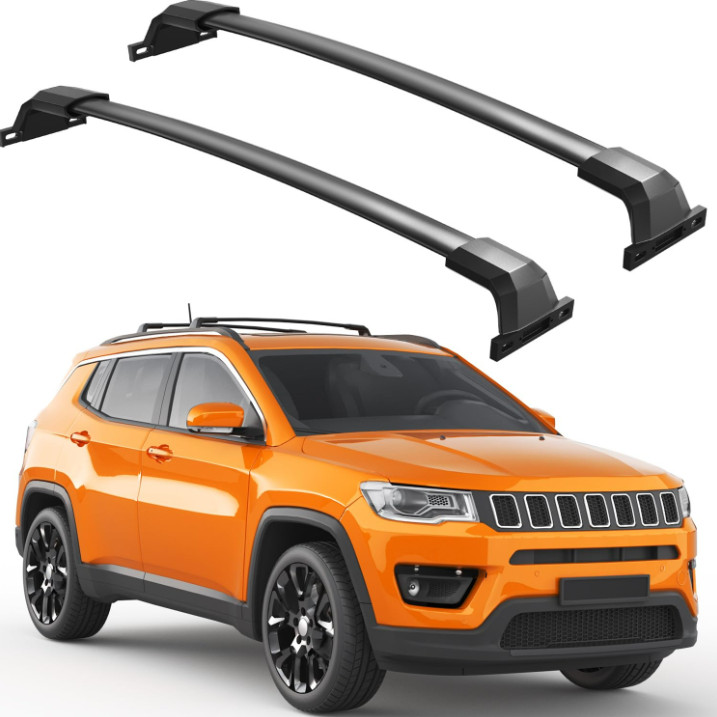 TideFree Black Roof Rack Cross Bars 220lbs Compatible with Jeep Compass