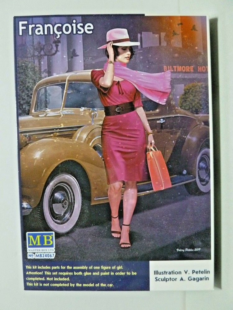 Master Box 1/24 Francoise Stylishly Dressed w/ Hat & Scarf 24067