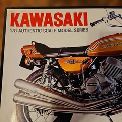 Nagano 1/8 Kawasaki 750-SS MACH III 1969 Original Poster Unused With Box Japan