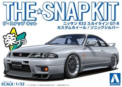 AOSHIMA 1/32 The Snap Kit Series Nissan R33 Skyline GT-R Custom Wheel (Sonic Sil