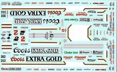 Slixx 7275 Coors Extra Gold Top Fuel Darrell Gwynn 1/24 1/25 decal