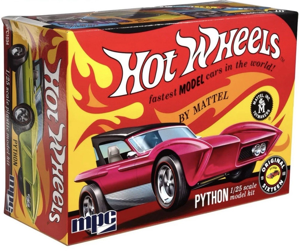 1/25 MPC Hot Wheels PYTHON 1968 Original 16 Plastic Model Kit