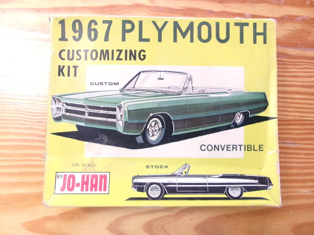 1967 Issue *ORIGINAL JO-HAN 1967 PLYMOUTH FURY KIT C-1767:150 Flat Box 7/13