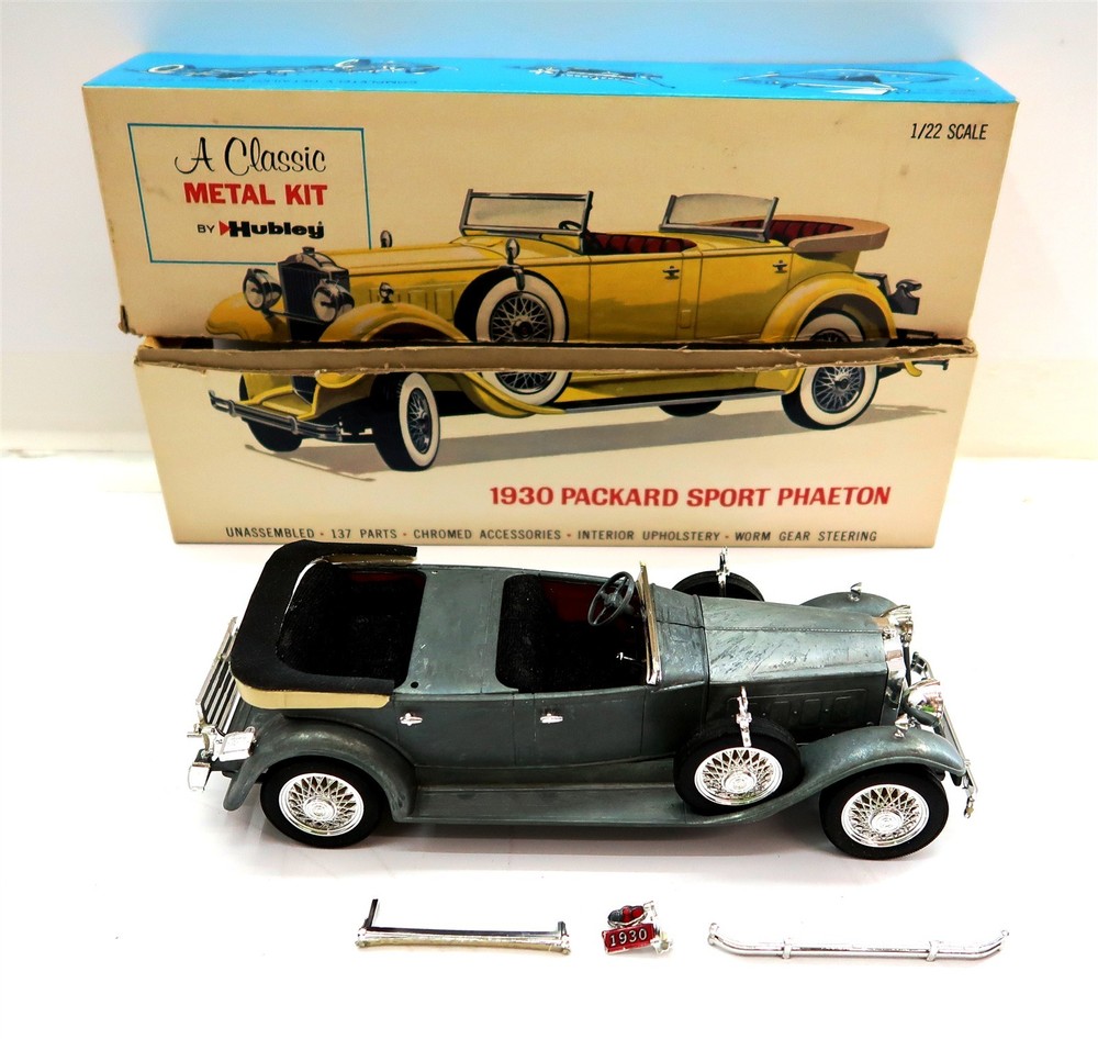 Vintage HUBLEY 1930 PACKARD SPORT PHAETON Metal Model Kit 4859 BUILT Partial Box