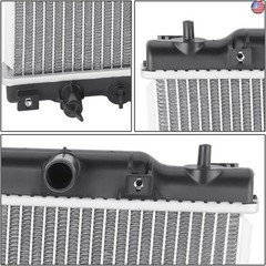 DNA MOTORING OE Style 1-Row Aluminum Cooling Radiator Compatible with 17-19