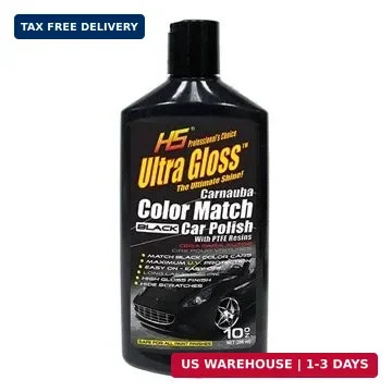 HS UltraGloss Carnauba Black Color Match Car Polish with PTFE results. The Profe
