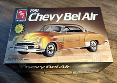 1986 AMT 1951 Chevy Bel Air 1/25 Scale Model Kit (Started)