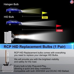 RCP D3S/ D3R 35W 4300K Xenon HID Replacement Bulb Factory White Warm White
