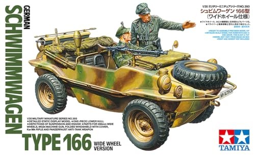 Tamiya 1/35 Military Miniature Series No. 393 Schwimmwagen 166 Wide Wheel Sp New