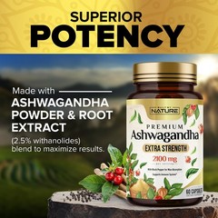 Built by Nature Ashwagandha 2100mg Extra Strength Stress 60 Count (Pack of 1)