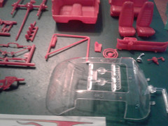 1957 CHEVY HARDTOP BODY,INTERIOR,CHASSIS,SUSPENSION DECALS,GLASS,TRIM