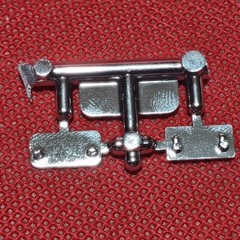 Chrome License Plates 1964 Chevy Nova 1:25 scale model car part Moebius