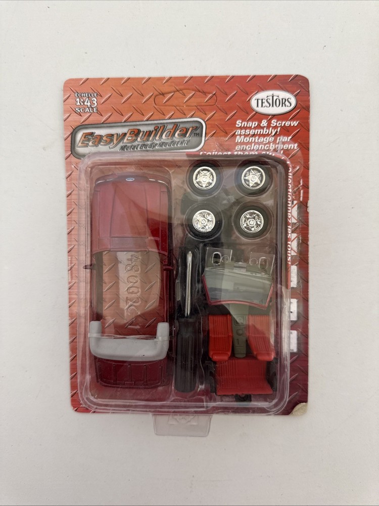 Testors 1/43 scale -Easy Builder-Red “Mustang GT Convert” Metal Body Model Kit