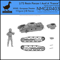 NUMODEL NMGER403 | 1/72 Resin WWII Panzer 1 Ausf A “France” Light Tank Model Kit